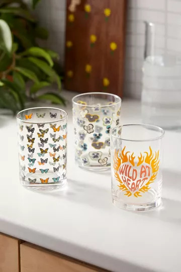 Peyton Graphic Glass Cup | Urban Outfitters (US and RoW)