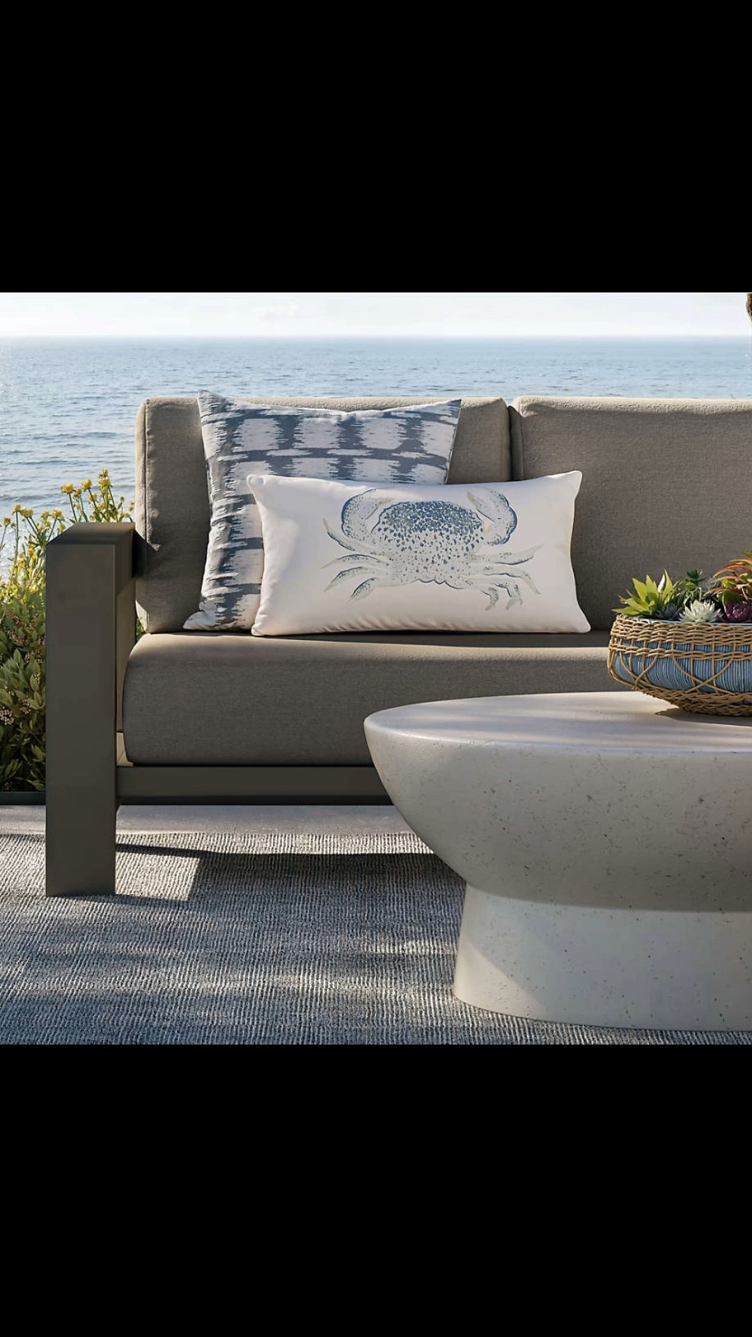 Walker 63" Metal Outdoor Loveseat with Canvas Charcoal Sunbrella ® Cushions

#LTKmomlife #LTKselfcare #LTKstorytime