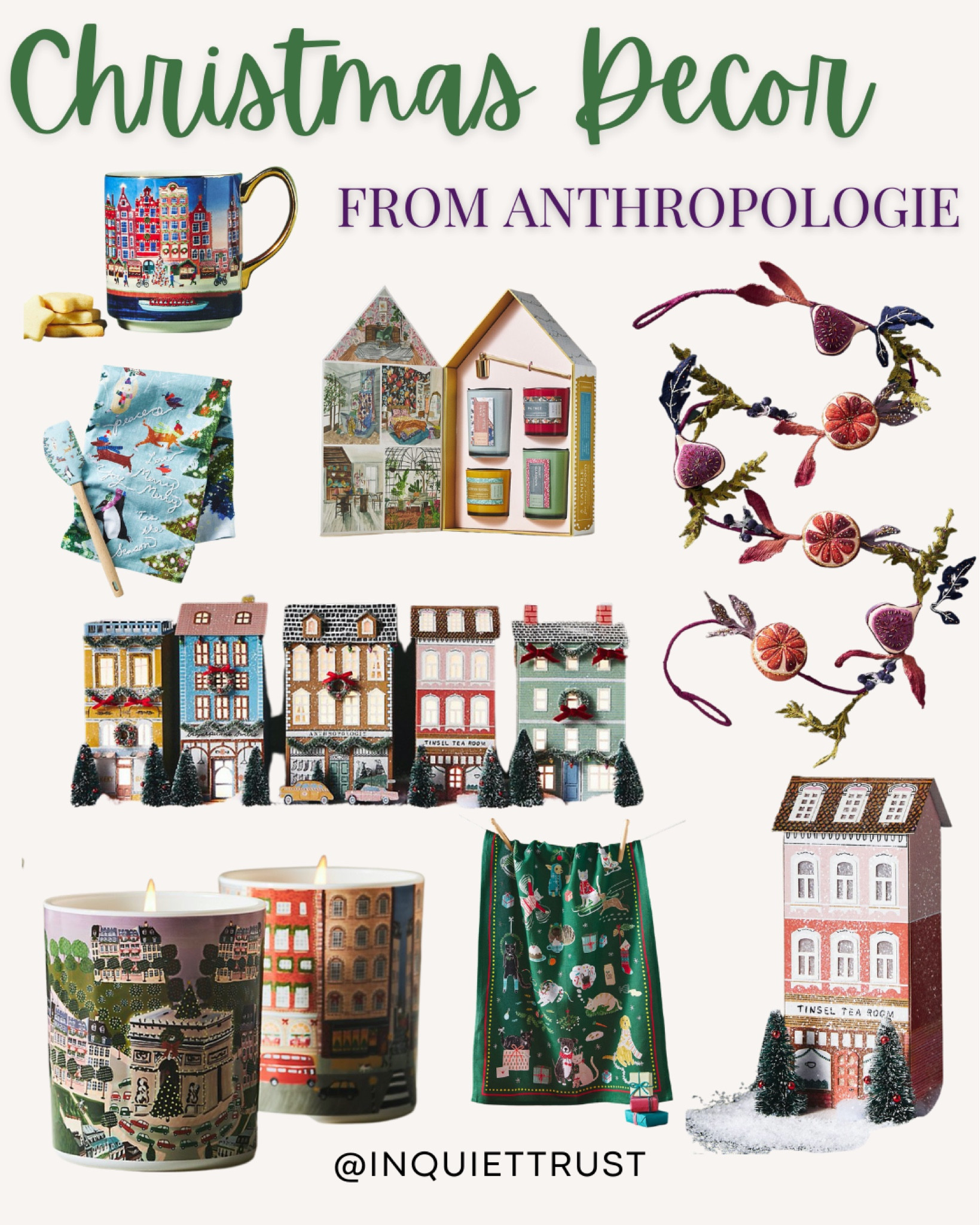 Christmas decors for your holiday home! 

#HolidayDecor #ChristmasMugs #ChristmasCandles #ChristmasMiniatureHouses #ChristmasVillage

#LTKHoliday #LTKhome #LTKSeasonal