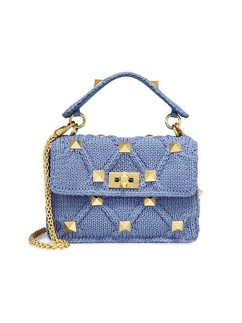 Medium Roman Stud Knit Shoulder Bag | Saks Fifth Avenue