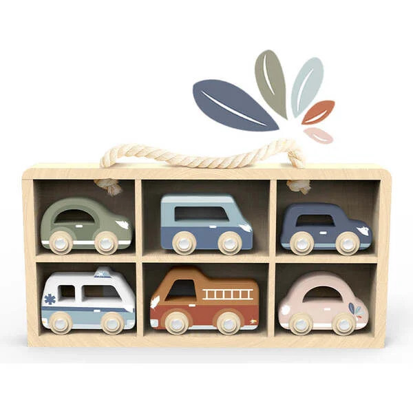 Car Display case w/ 6 vehicles - Speedy Monkey Infant Development | Maisonette | Maisonette