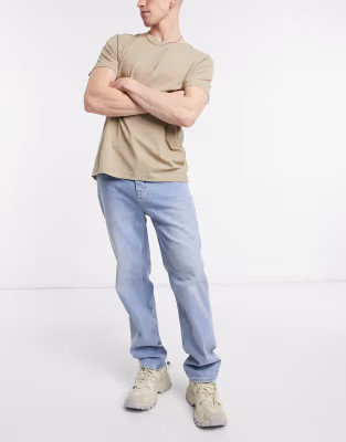 ASOS DESIGN dad jeans in vintage light wash blue | ASOS (Global)