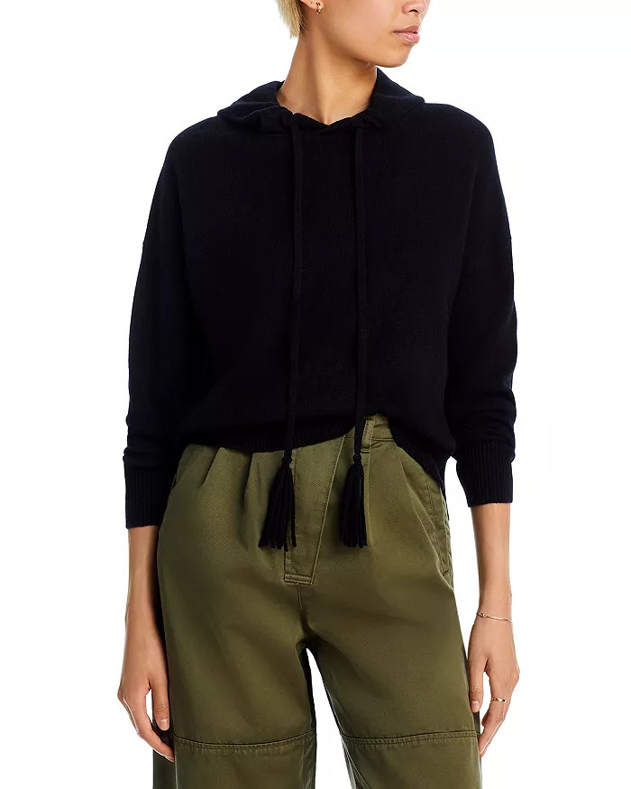 Fringe Drawstring Cashmere Hoodie - 100% Exclusive | Bloomingdale's (US)