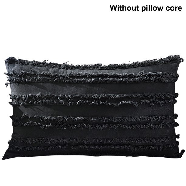 Bohemian Throw Pillow Cover Cotton Linen Cushion Case Tassel Decorative Pillowcase for Sofa Couch... | Walmart (US)