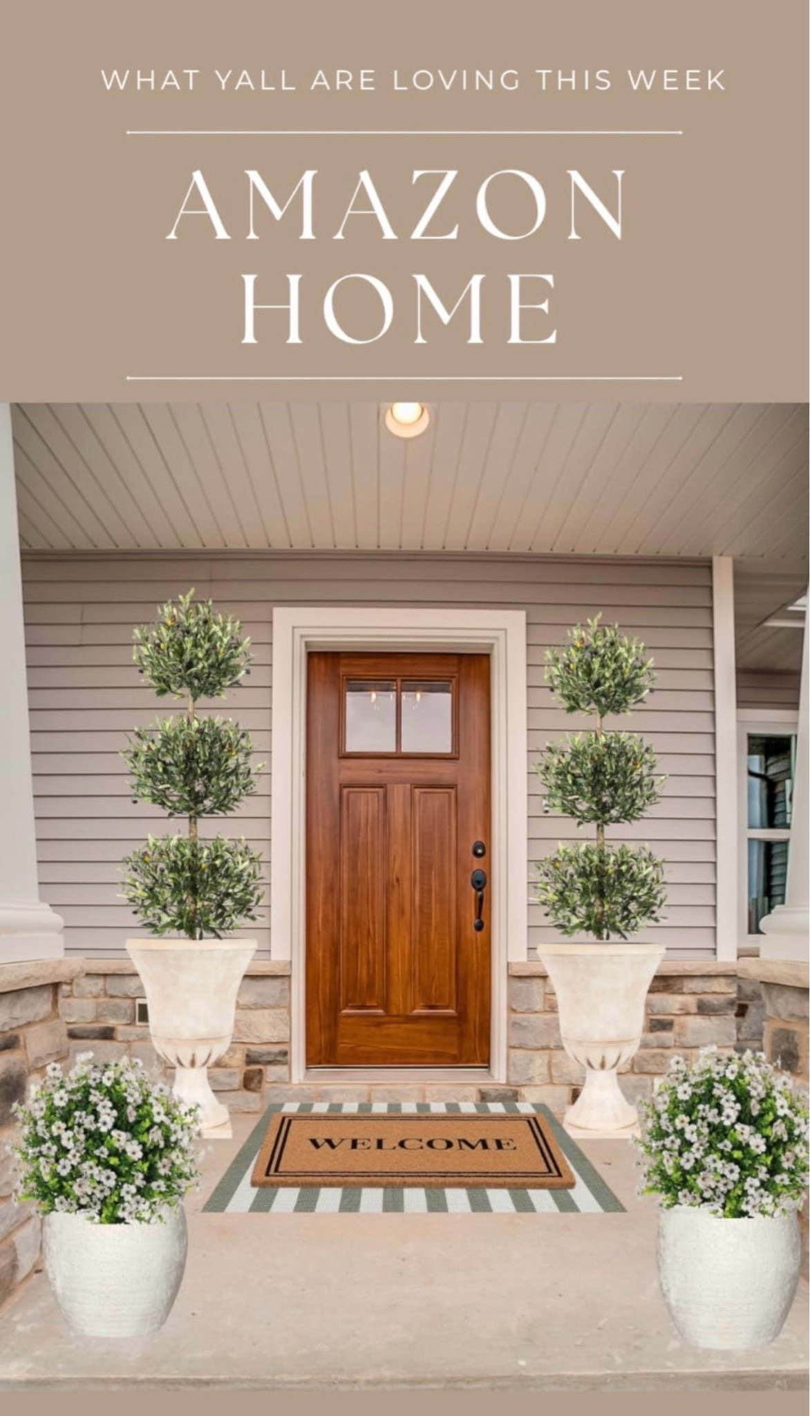 Front porch spring decor is all about creating a space that feels fresh and welcoming. 🌿 A pretty doormat, a few potted plants, soft florals, and light seasonal touches instantly brighten the entry and make your home feel ready for the new season. Simple details that make coming home feel even sweeter. ✨

• •
spring porch decor, front porch styling, spring home, seasonal decorating, porch refresh, outdoor decor, welcoming entryway, spring home inspiration

#LTKHome #LTKSeasonal