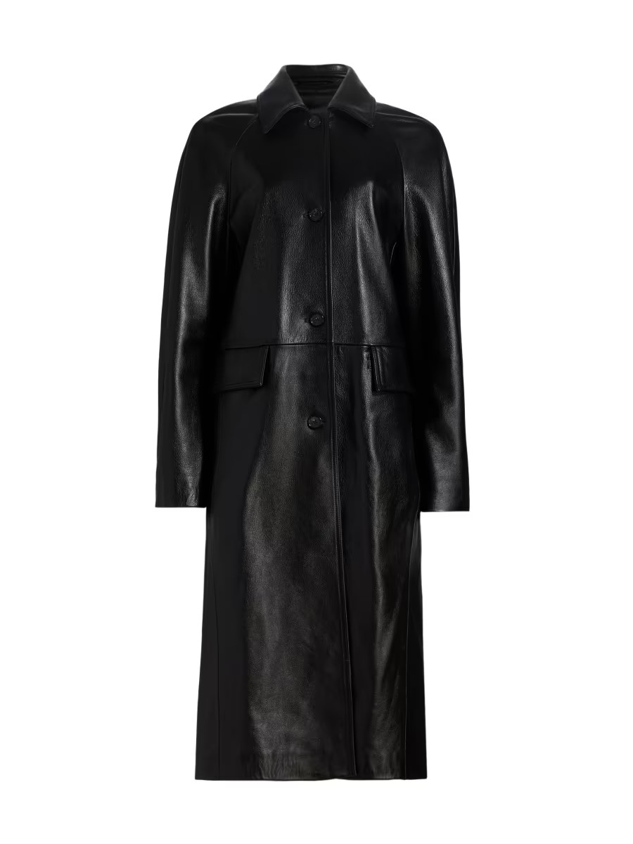Toteme Raglan Leather Coat | Saks Fifth Avenue | Saks Fifth Avenue