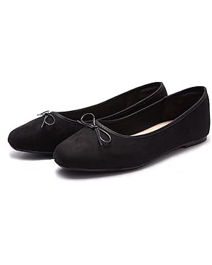 Women's Round Toe Ballet Flats Comfortable Bow Dressy Flats Shoes for Women | Amazon (US)