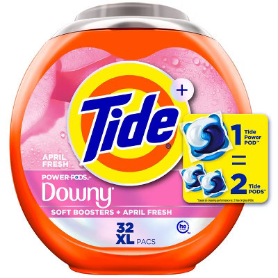 Tide April Fresh Power Pods with Downy HE Compatible Laundry Detergent Pacs - 32ct | Target