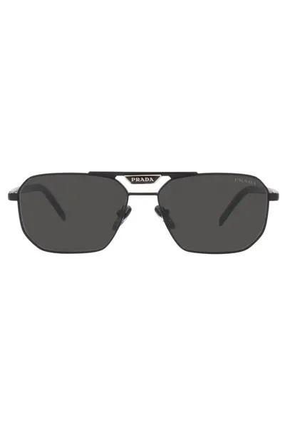 Prada Eyewear Rectangular Frame Sunglasses | Cettire Global