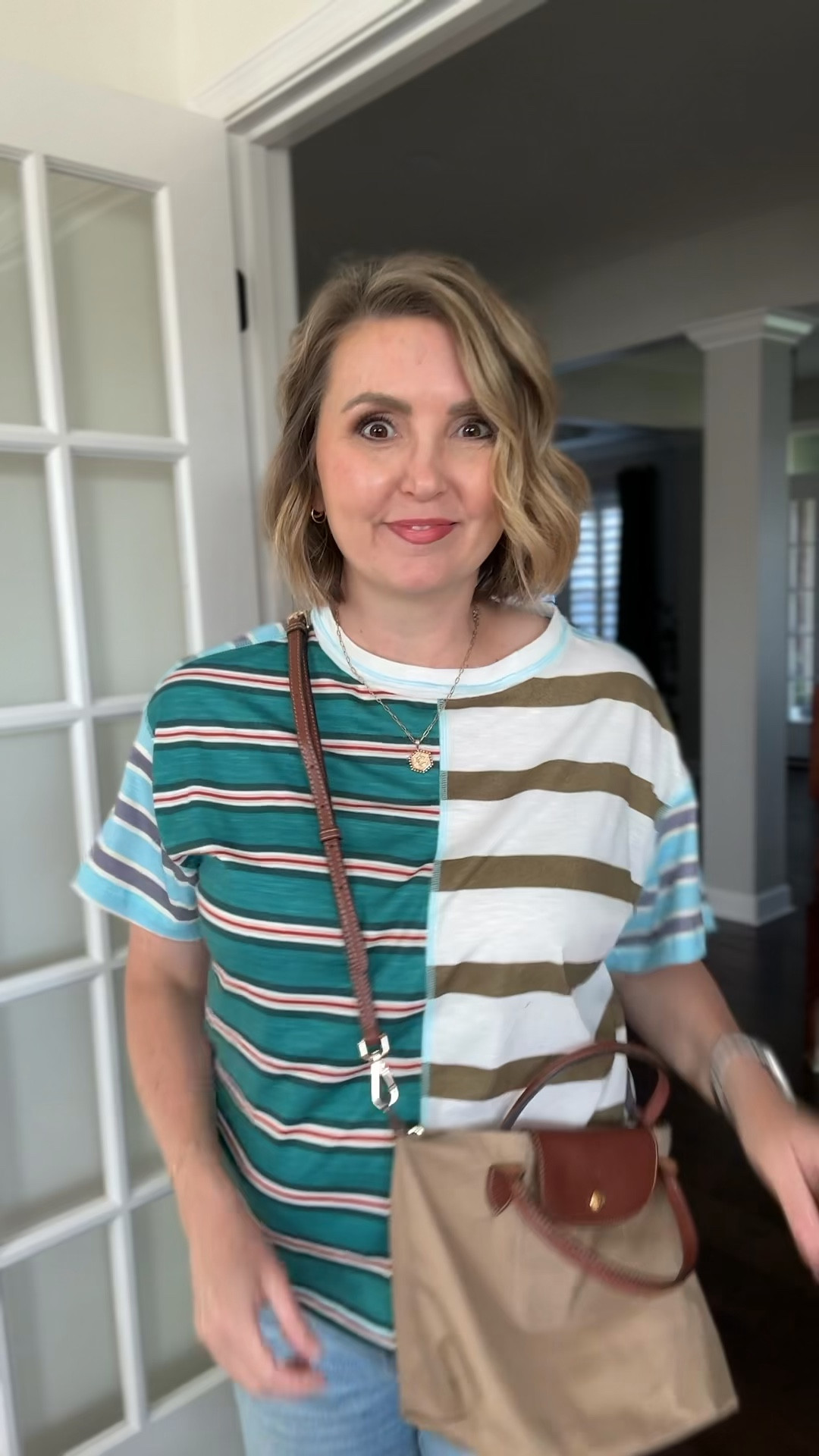 I turne this bag into a cross body!  I cannot believe I punched a hole in the leather but it worked!

#LTKgrwm