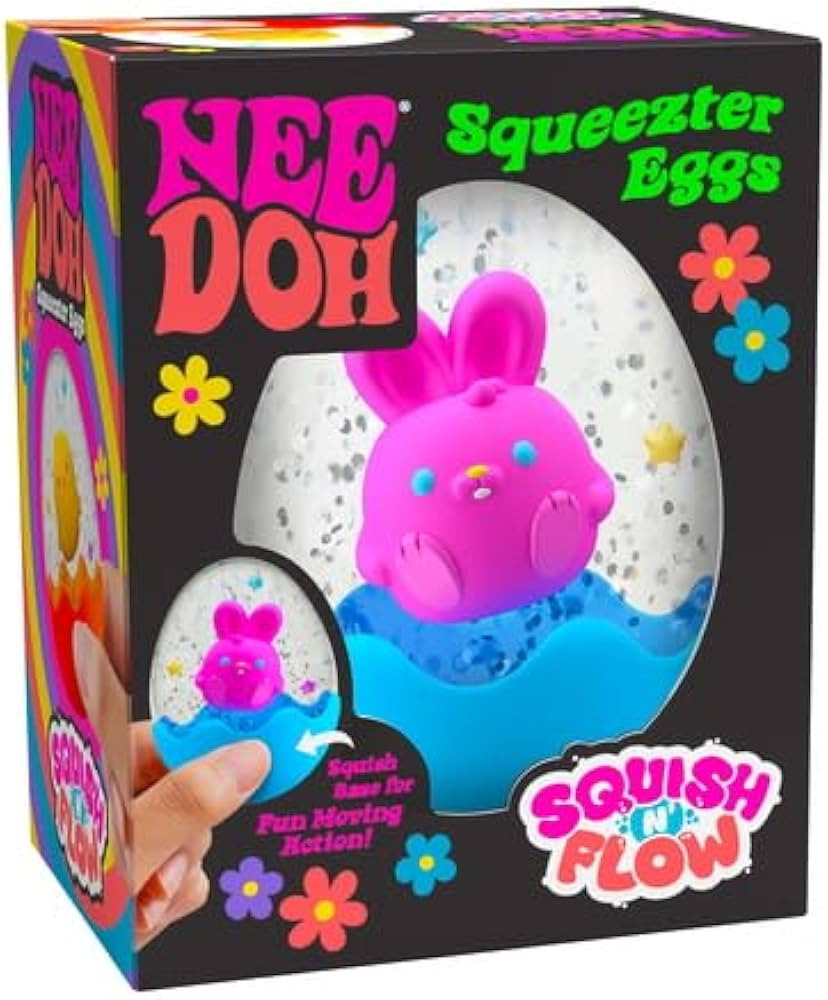 Schylling NeeDoh Squeezter Egg - Sensory Squeeze Toy - Cute Character Inside - 2.5" Tall - Color ... | Amazon (US)
