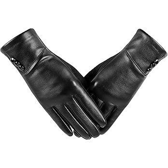 Kebesu Winter Fashion Leather Gloves for Women, Touch Screen Wool Lined Outdoor Windproof Warm Su... | Amazon (US)