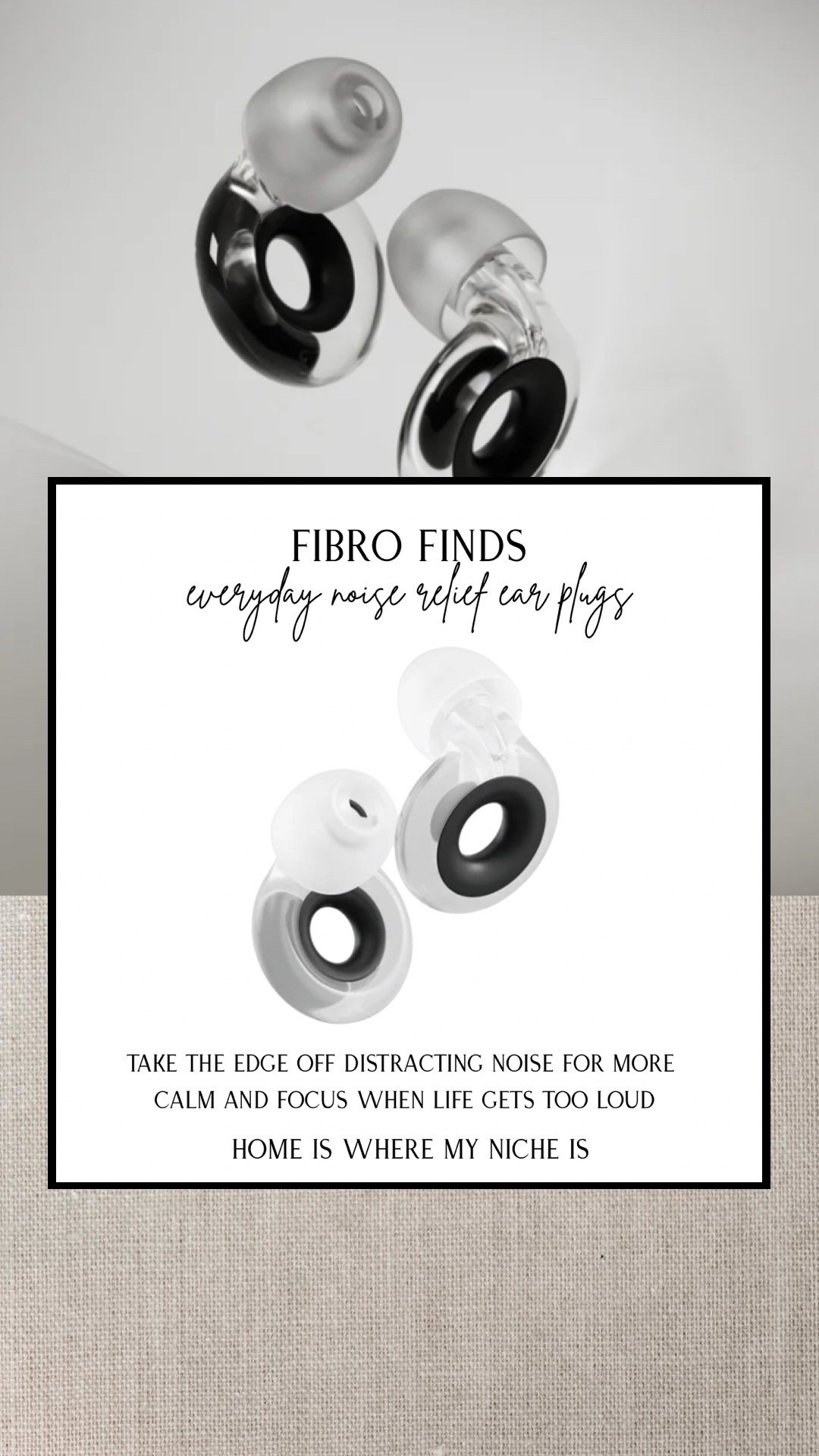 H E A L T H / everyday noise relief to take the edge off distracting noise for more calm & focus when life gets too loud

Ear Plugs | Fibromyalgia | Fibro Finds | Chronic Illness | CNS

#LTKcanada #LTKtravel #LTKhome