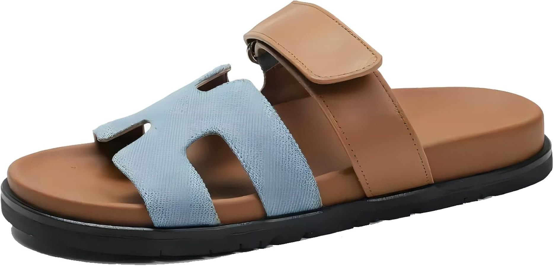 Women Sandals Summer Flat Sandal Comfy Adjustable Strap Sandals Fashion Mules Slip On Casual Sand... | Amazon (US)