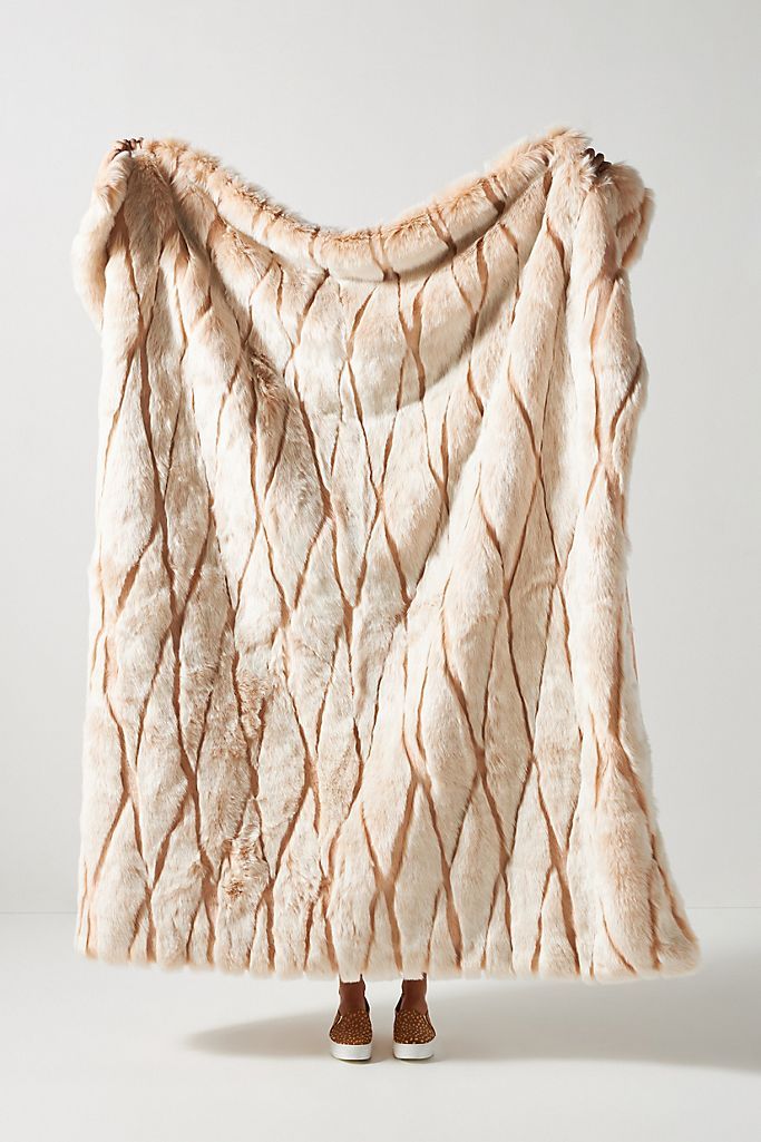 Alpine Faux Fur Throw Blanket | Anthropologie (US)