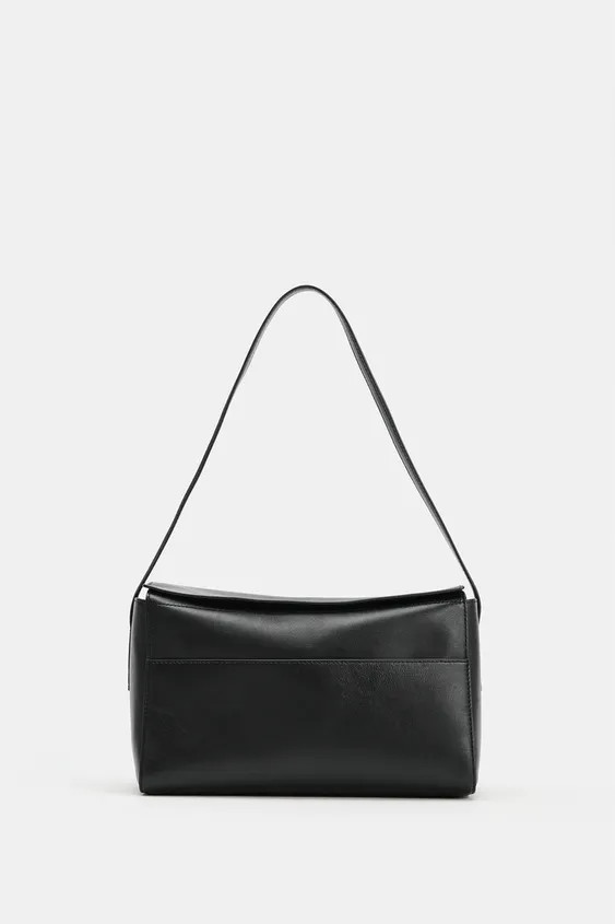 LEATHER SHOULDER BAG | Zara US