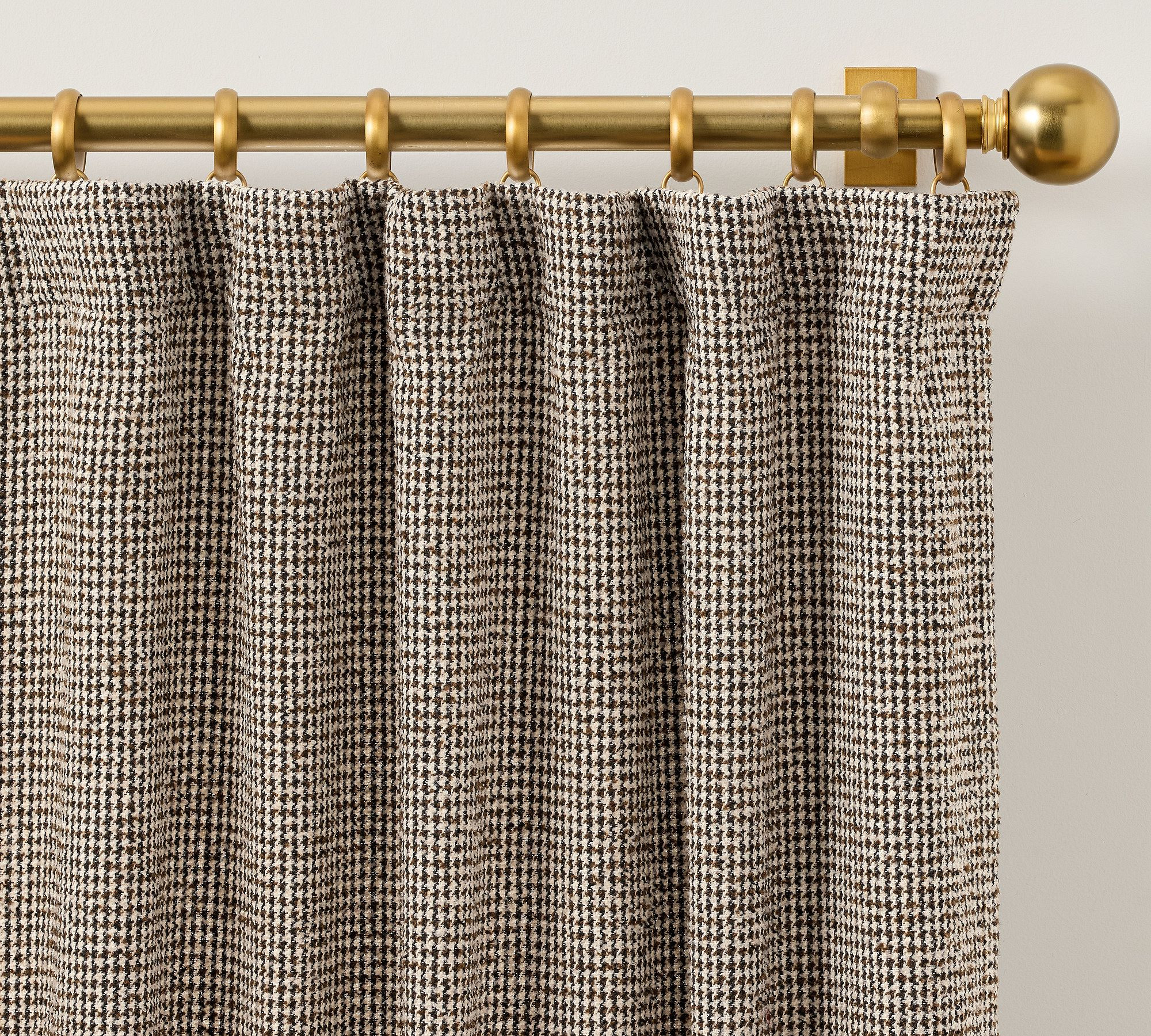 Bellmont Houndstooth Curtain | Pottery Barn (US)
