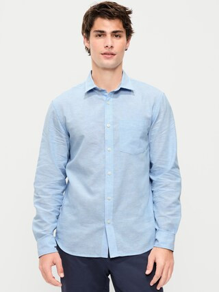 Classic Fit Linen-Blend Shirt | Old Navy (US)