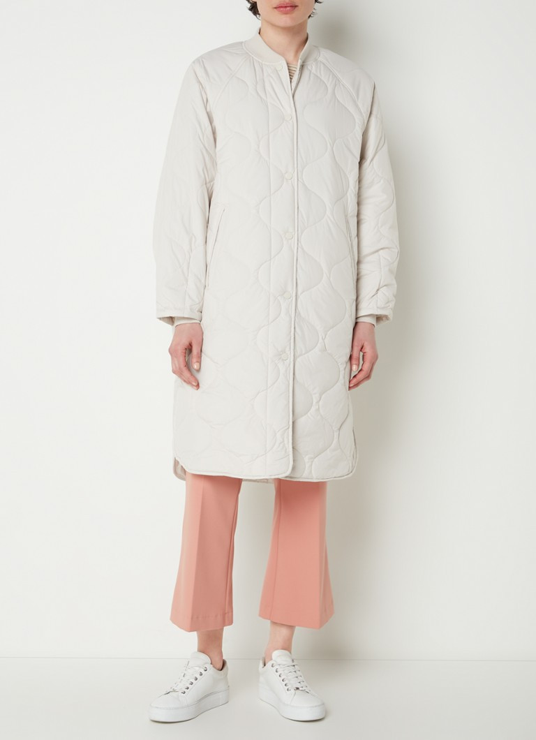 Longline gewatteerde jas met quilt patroon | De Bijenkorf (NL)