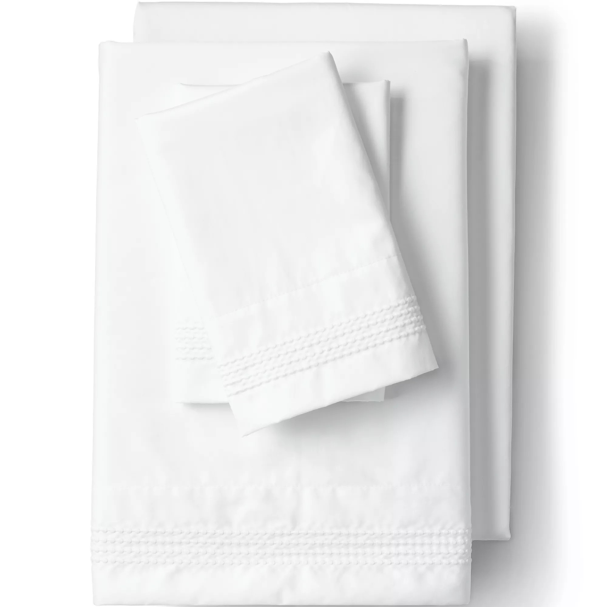 400 Thread Count Sateen Embroidered Sheets | Lands' End (US)