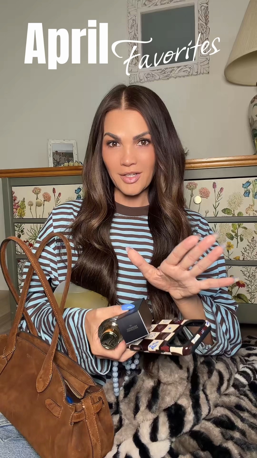 April Favorites:
1. Coach Empire Carryall & Book Charm
2. The Dairy Phone Cases 
3. Amazon Striped Tee
4. Baublebar Birthstone Ring 
5. Ledda 22 Orris Perfume 
6. Jennifer Zeuner Rose Charm 
7. Salt & Stone 
8. Target Denim Top
9. Saltair Hair Gloss
10. Lola Blankets - Desert Tiger - Code: KristinRose35
11. Armani Luminous Silk Foundation

#LTKBeauty #LTKfitnessgoals #LTKHome