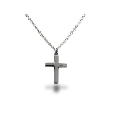 Sterling Silver Cross Necklace 18 Chain | Walmart (US)
