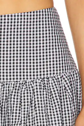 Rory Maxi Skirt in Black & Ivory Gingham | Revolve Clothing (Global)