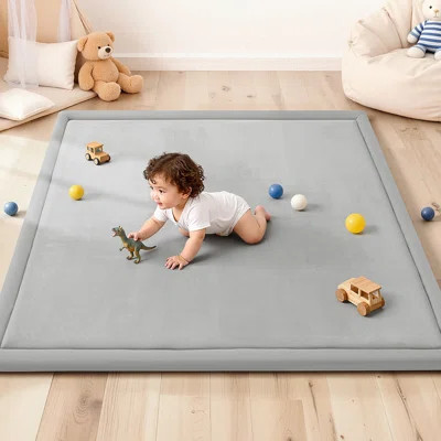 Baby Play Mat, Thicken Baby Playpen Mat, Flannel Soft Crawling Playmat For Infant, Anti-Slip, 50"X 50 | Wayfair North America