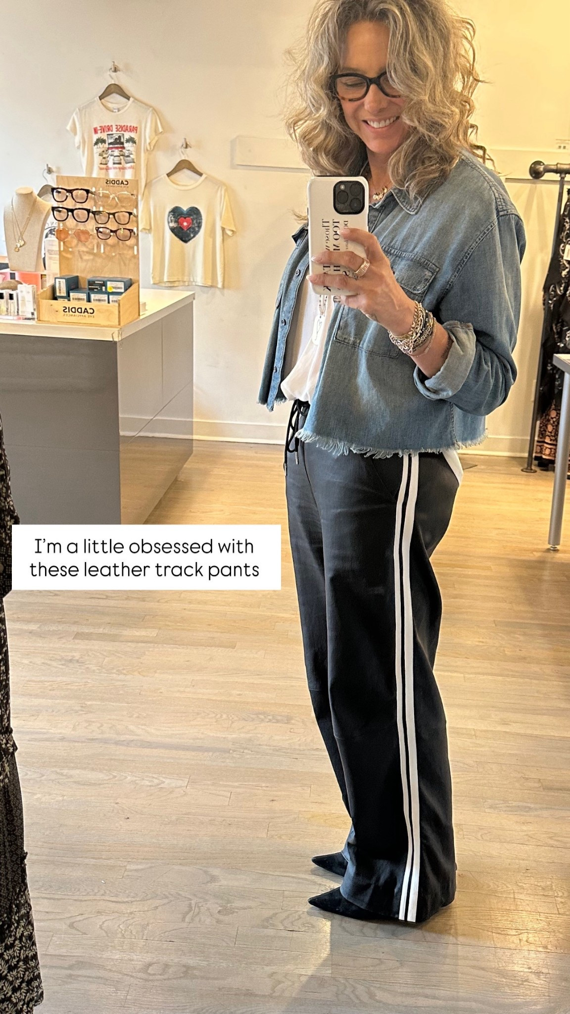 Track pants… with a twist. 🤩 They’re leather. 😎 Yes, they are pricey and a definite splurge, but they are so very cool. And classic enough to last for years  

#LTKOver40