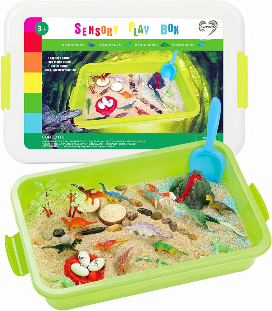Carolart Dinosaur Sensory Bin,Dinosaur Toys for Toddler Boys and Girls,Include Glow in The Dark D... | Amazon (US)