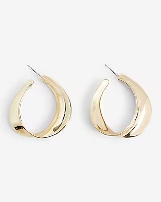 Flat Twist Hoop Earrings | Express