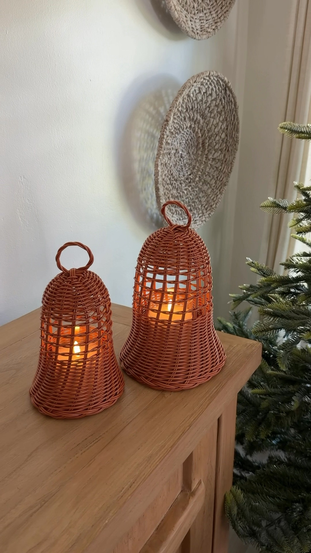 These large woven rattan Christmas bells are the easiest way to add cozy earthy charm to your holiday decor!  The set comes with two 8 to 9 inch faux rattan bells finished with a sweet ribbon bow, and they look so much more expensive than they are. Hang them on your front door wreath, layer them on the fireplace mantel, tuck them into a Christmas table centerpiece, or add them to your console table for a warm, neutral, natural texture look. Perfect for rustic Christmas decor, modern organic style, and anyone who loves a simple, organic holiday home. Such a pretty Amazon home find for under the tree styling or gifting too!

#amazonfinds #amazonhome #christmasdecor #farmhousechristmas #rusticchristmas #rattandecor #neutralchristmas #holidaydecor #christmasmantel #wreathdecor #founditonamazon #ltkhome #ltkholiday #ltkseasonal

#LTKHome #LTKSeasonal #LTKOver40