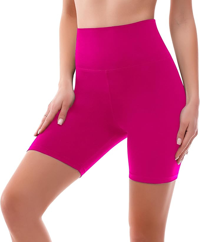 SINOPHANT High Waisted Women Biker Shorts - 6” Buttery Soft Elastic Tummy Control Shorts for Gy... | Amazon (US)