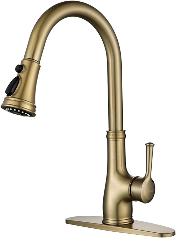 List NowSave to FbmFoxResearch SellerSave Seller        Gold Kitchen Sink Faucet with Pull Out Sp... | Amazon (US)