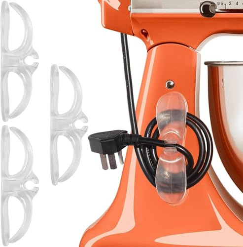AFunCrafter Cord Organizer for Kitchen Appliances - Clear Cable Wrapper Holder Winder Keeper Wrap, Stick On Mixer | Amazon (US)