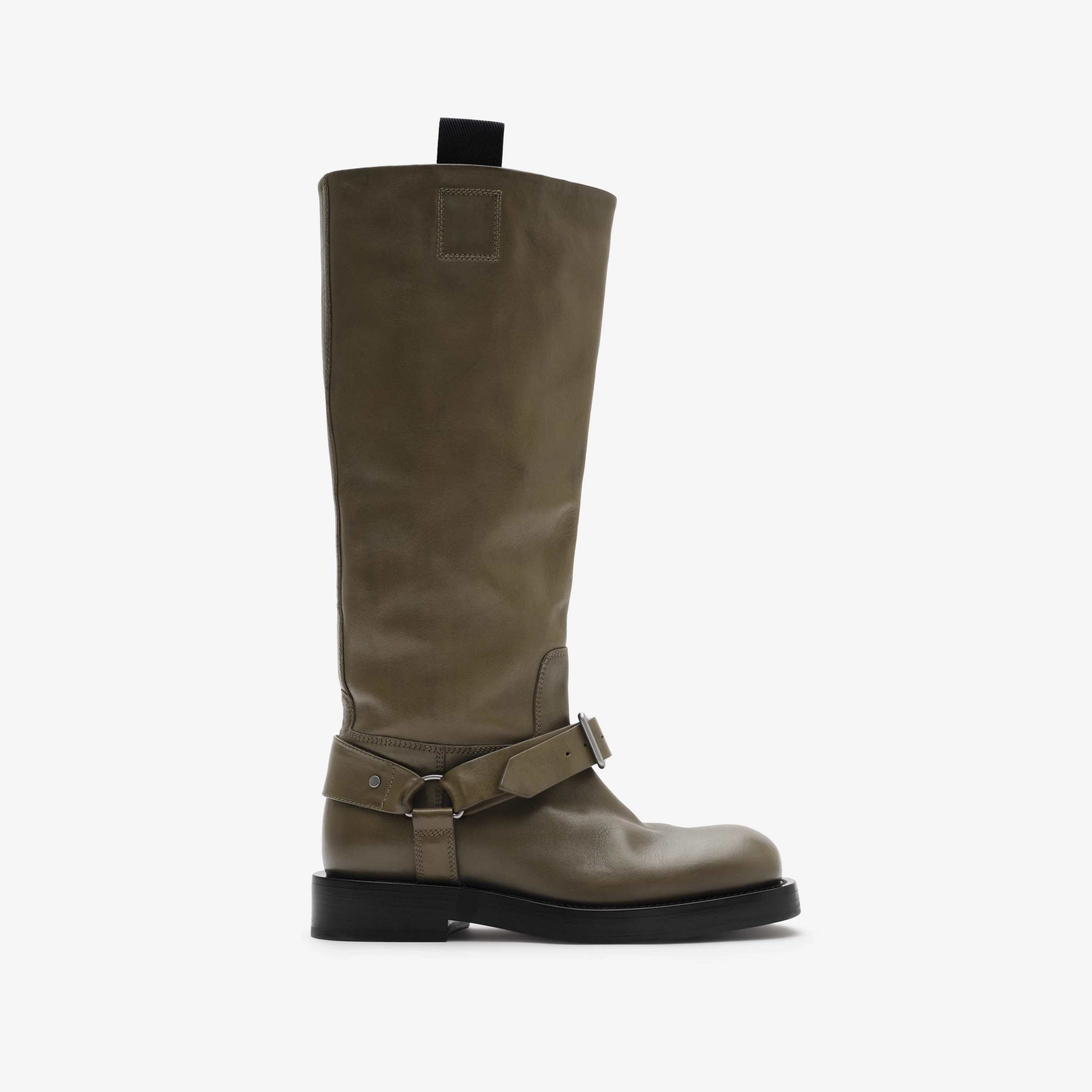 Leather Saddle High Boots | Burberry (US)