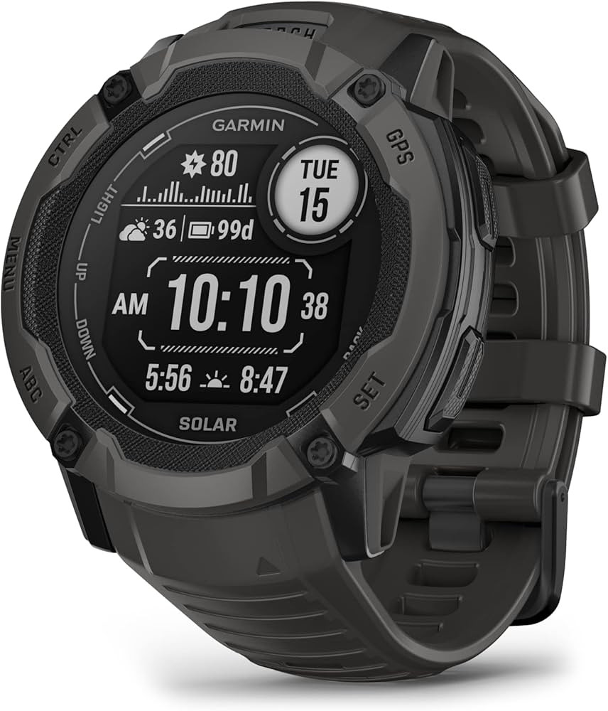 Garmin Instinct 2X Solar, Rugged GPS Smartwatch, Built-in Flashlight, Solar Charging Capability, Multi-Band GNSS, Graphite | Amazon (CA)