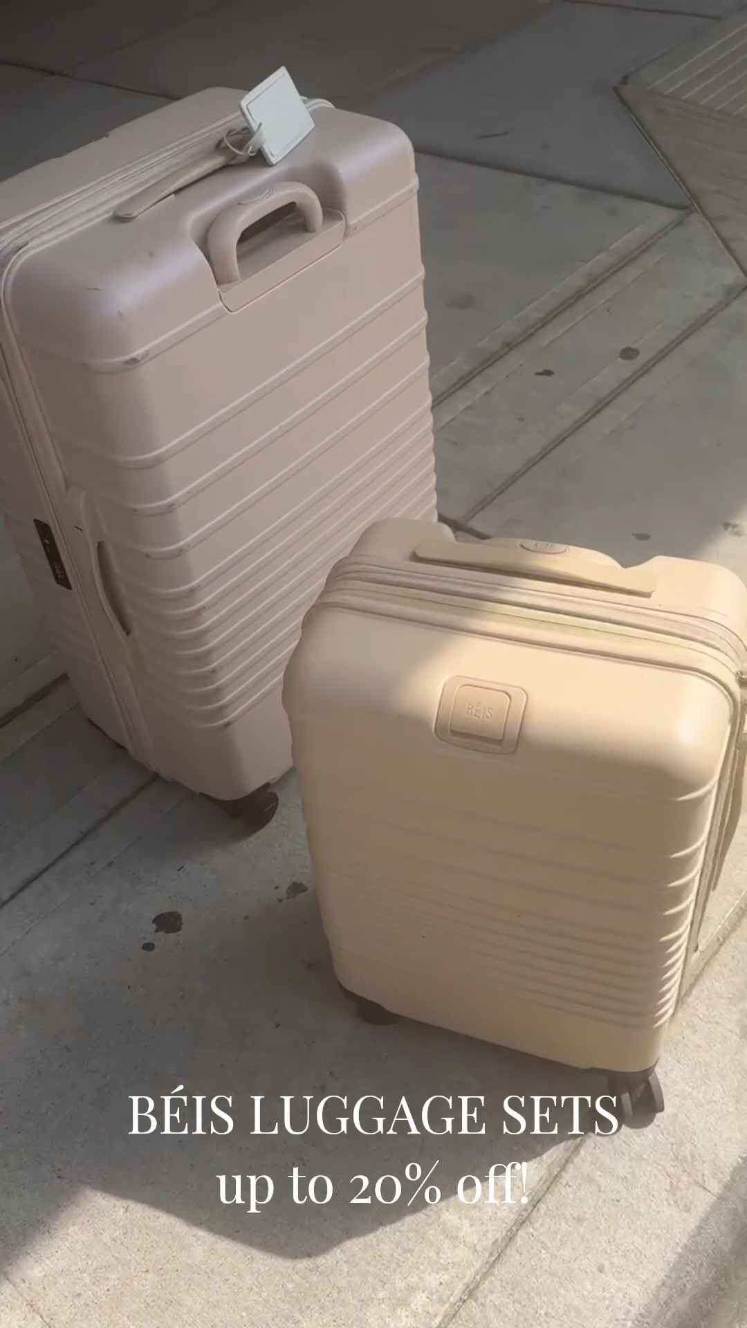 Grab these sets up to 20% off! 
Color: Beige

Beis, Luggage, The weekender, check-in roller, ultimate diaper backpack, diaper backpack, BEIS sale, Luggage sale, Sale Alert, Emily Ann Gemma 

#LTKTravel #LTKmomlife #LTKSaleAlert