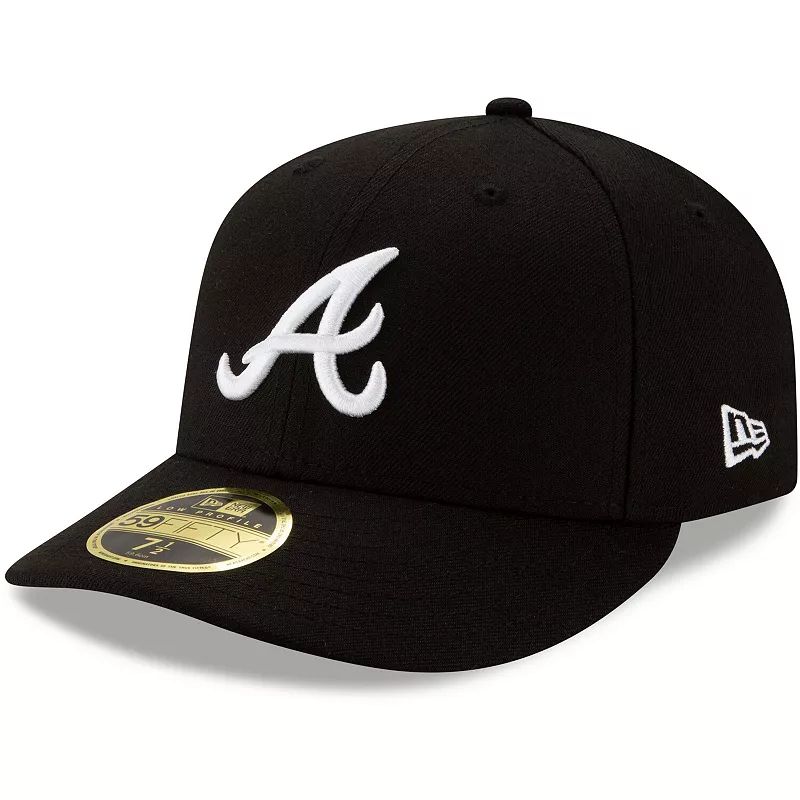 Men's New Era Black Atlanta Braves Team Low Profile 59FIFTY Fitted Hat, Size: 8 | Kohl's