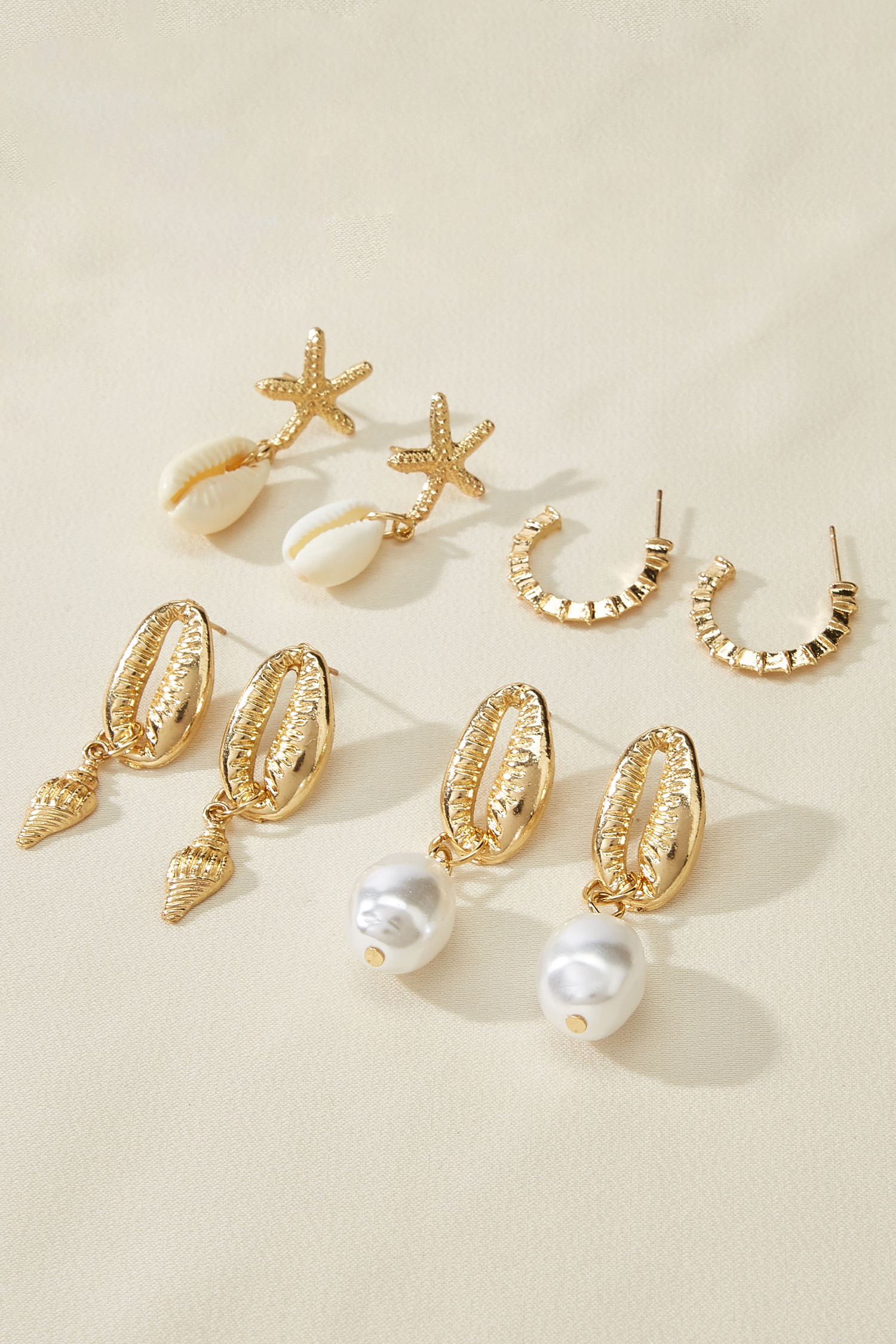 Cabo Daydream Gold-Tone Earrings Set | Beachy & Playful Chic | Cupshe | Cupshe US
