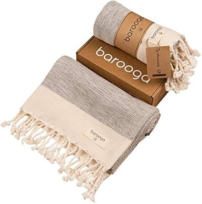 Turkish Hand Towel (Set of 2) for Kitchen and Bathroom | 100% Cotton, 20 x 38 Inches | Prewashed ... | Amazon (US)