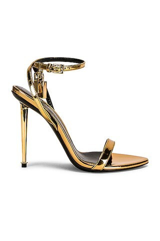 TOM FORD Mirror Naked Padlock 105 Sandal in Metallic Gold | FWRD 