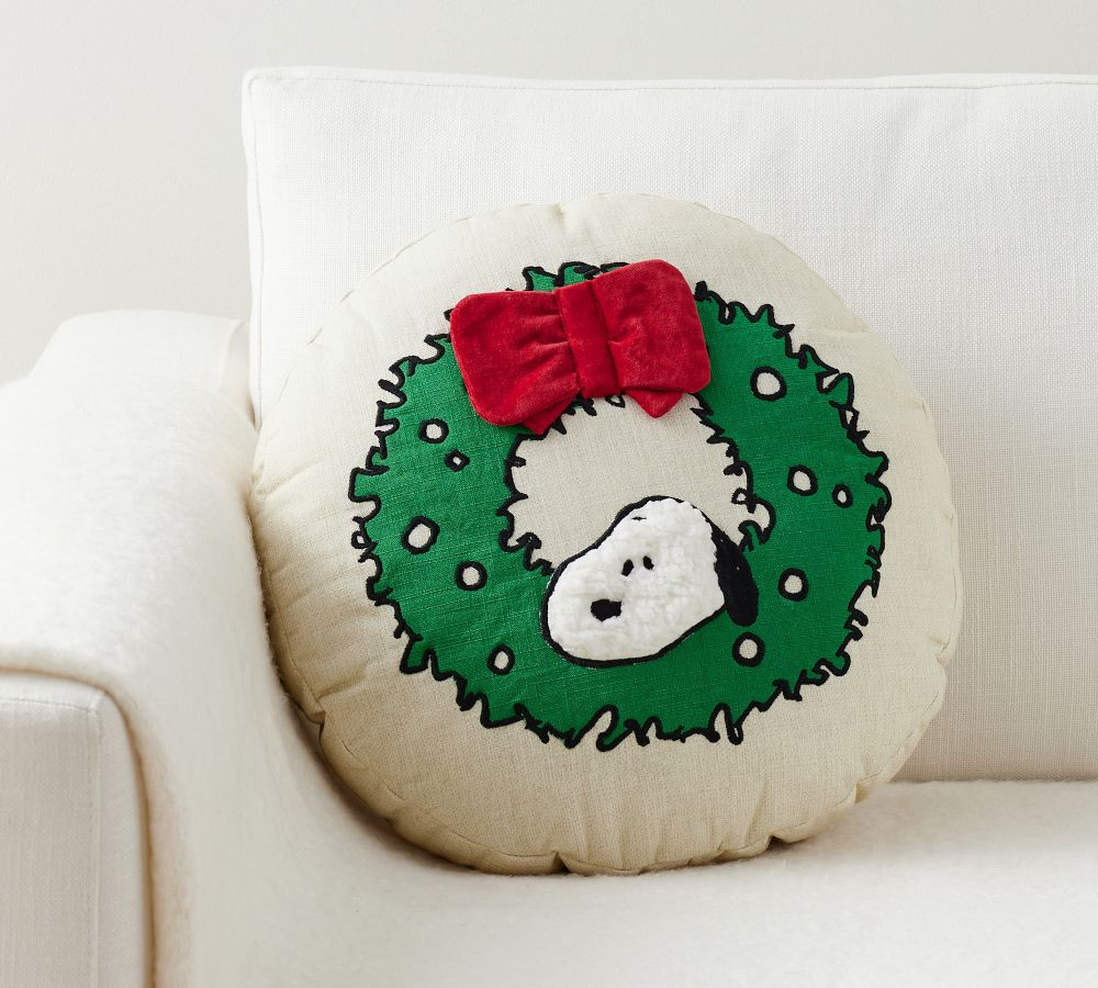 Peanuts™ Wreath Shaped Pillow | Pottery Barn (US)