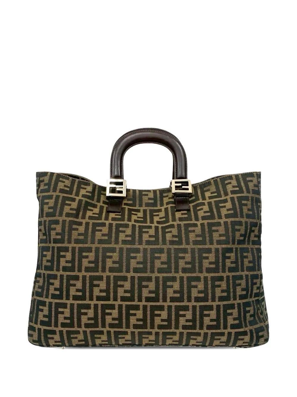 Fendi Pre-Owned 2000-2010 Large Zucca Canvas Twins Tote Bag | Brown | FARFETCH CN | Farfetch (CN)