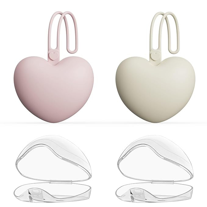 4PCS Pacifier Holder Case Set, 2pcs Silicone Portable Pacifier Pouch and 2pcs Transparent Pacifie... | Amazon (US)