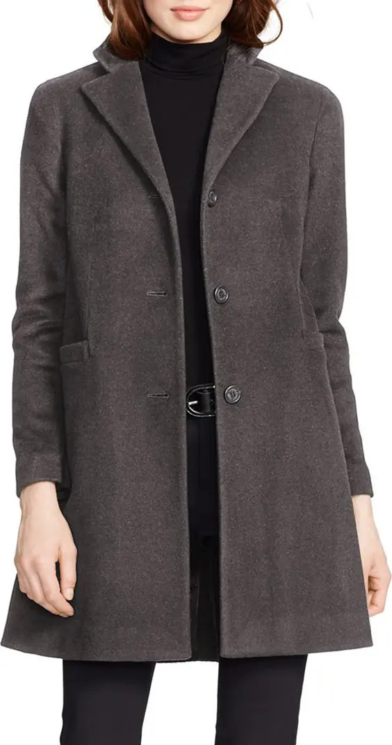 Wool Blend Reefer Coat | Nordstrom