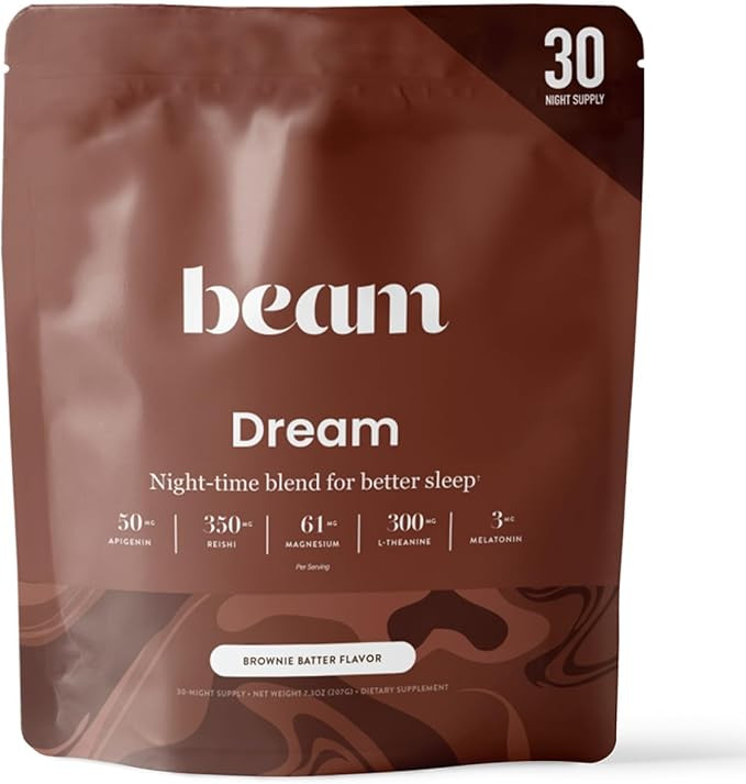 Beam Dream Sleep Powder – Sleep Aid for Adults with Melatonin, Magnesium, L-Theanine, Reishi Mu... | Amazon (US)
