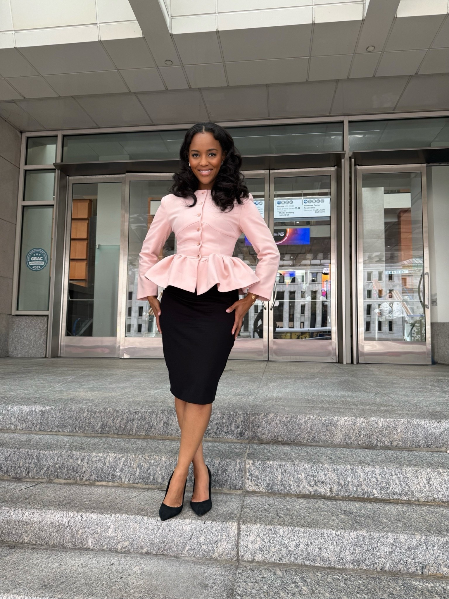 A little soft authority for a full day at ALC55. I love how the peplum silhouette brings femininity to a structured, professional look. Proof that workwear can feel both assured and feminine.
Shop my conference look and outfit details below.

Blazer: Petitie size 2
#WorkwearStyle #SimplySacsha

#LTKWorkwear #LTKWorkwear