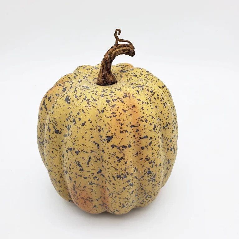 Way to Celebrate Harvest Tall Natural Pumpkin Sage with Speckles 5.5” x 6” | Walmart (US)