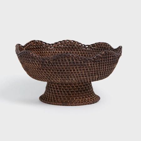 The scallop detail on this wicker bowl is cute! 

#LTKfindsunder100 #LTKSeasonal #LTKhome
